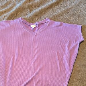 ANDREE BY UNIT Lavender Knit V-Neck Top